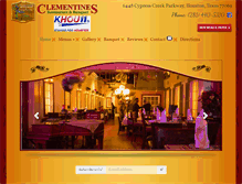 Tablet Screenshot of clementinesrestaurant.com